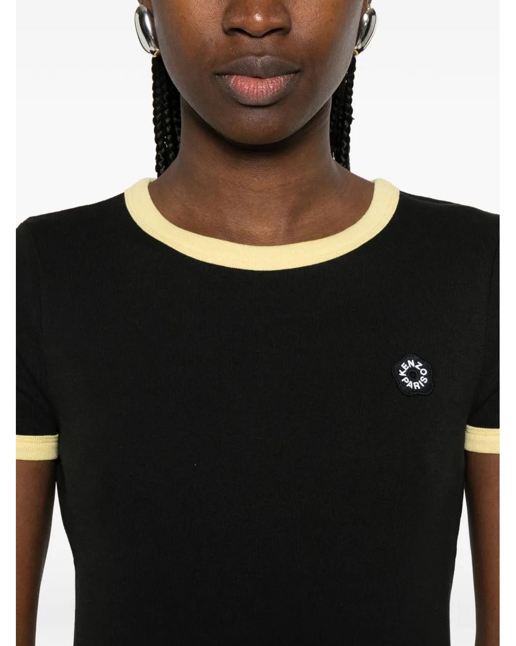 KENZO Black Short-Sleeved Logo-Detail T-Shirt