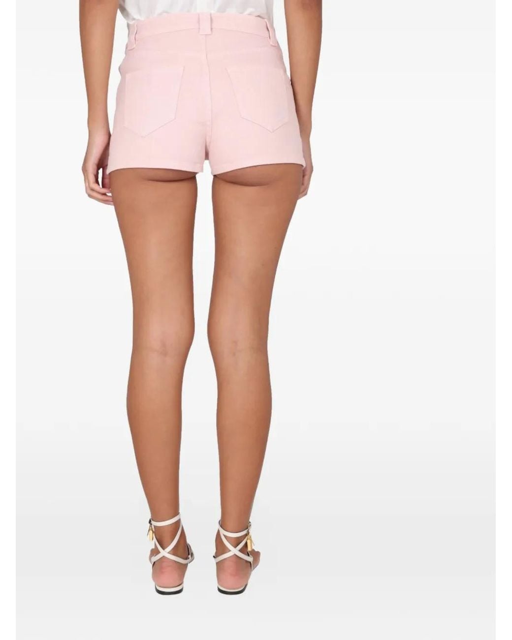 Tom Ford Pink Compact Buttoned Denim Shorts