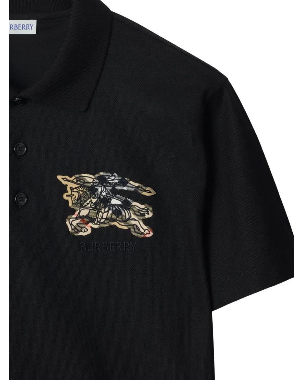 Burberry Black Evan Ekd Polo for men
