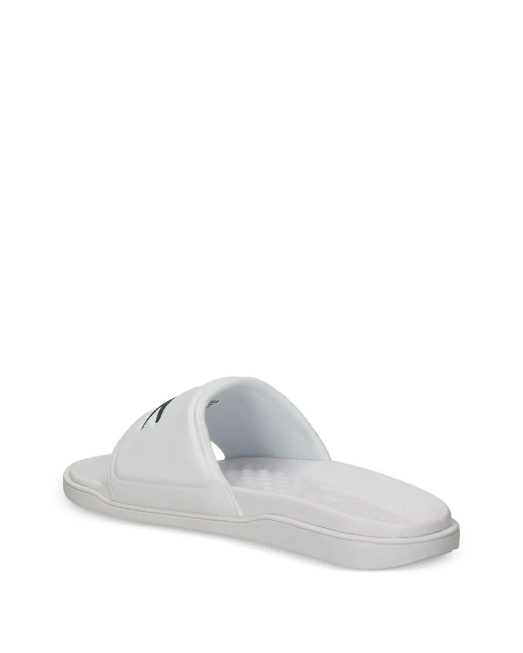 Lacoste White Logo Slide for men