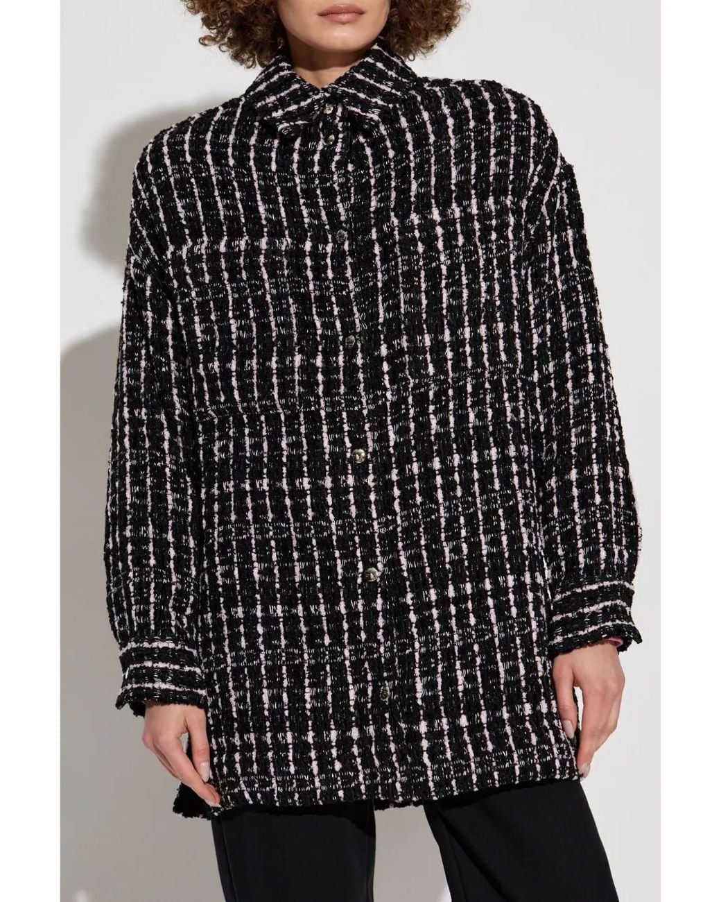 IRO Black Check Pattern Jacket