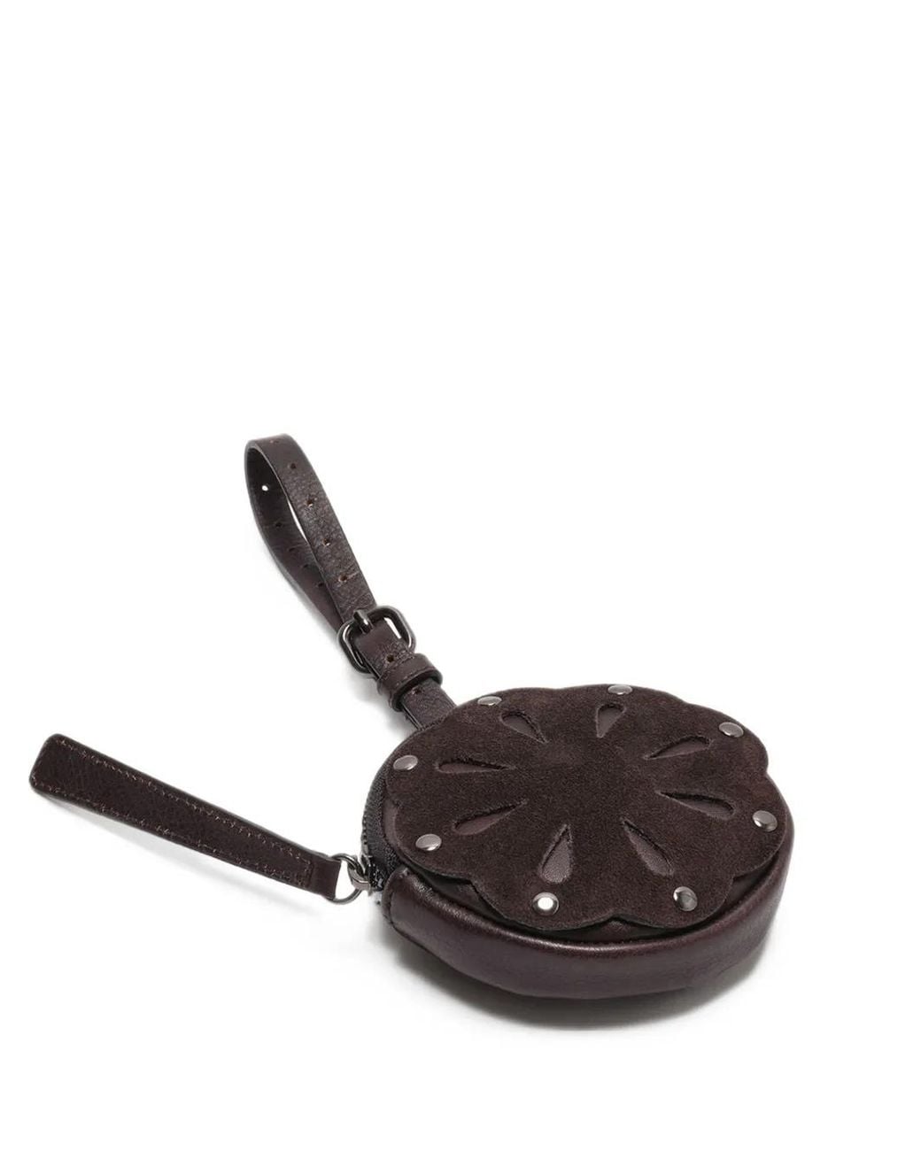 Maliparmi Black Pochette Bloom En Cuir À Découpes