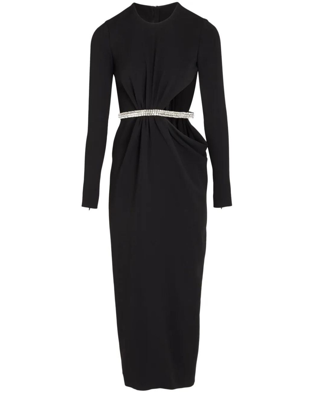 Giambattista Valli Black Rhinestone Embellished Dress