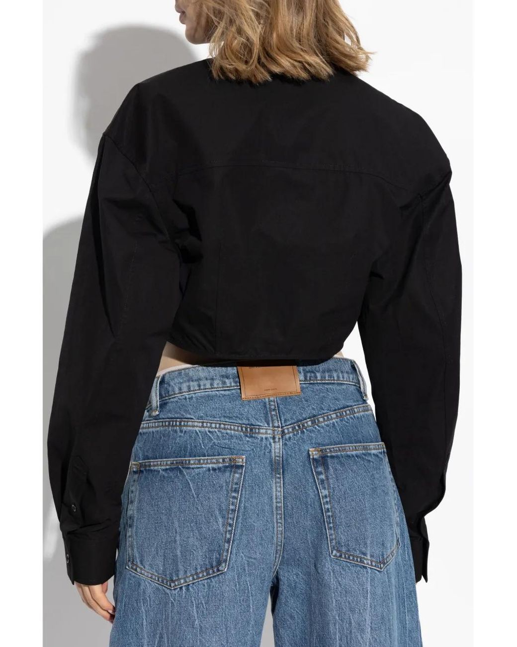 Alexander Wang Black Pointed Organic-Cotton Shirt
