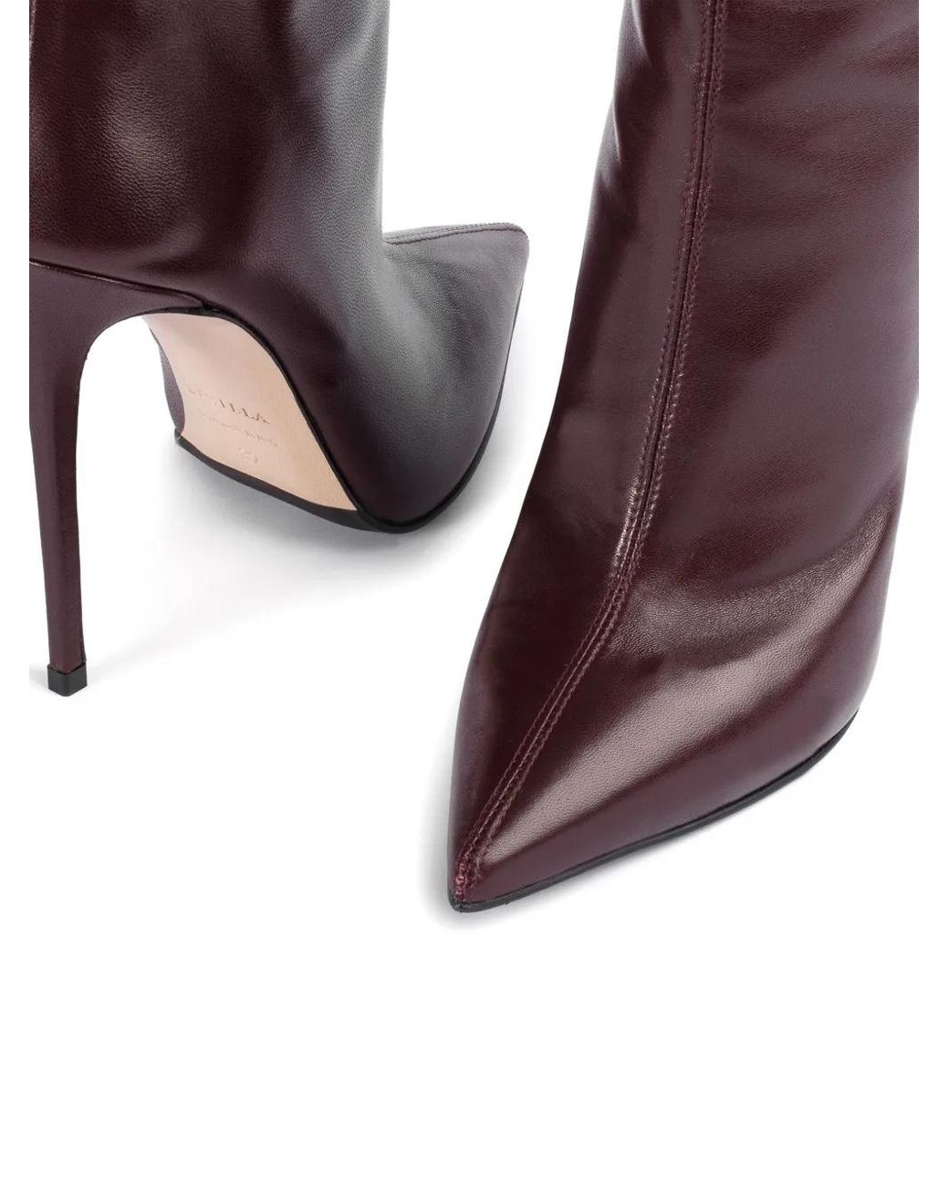 Le Silla Brown Eva 120Mm Thigh-High Leather Boots