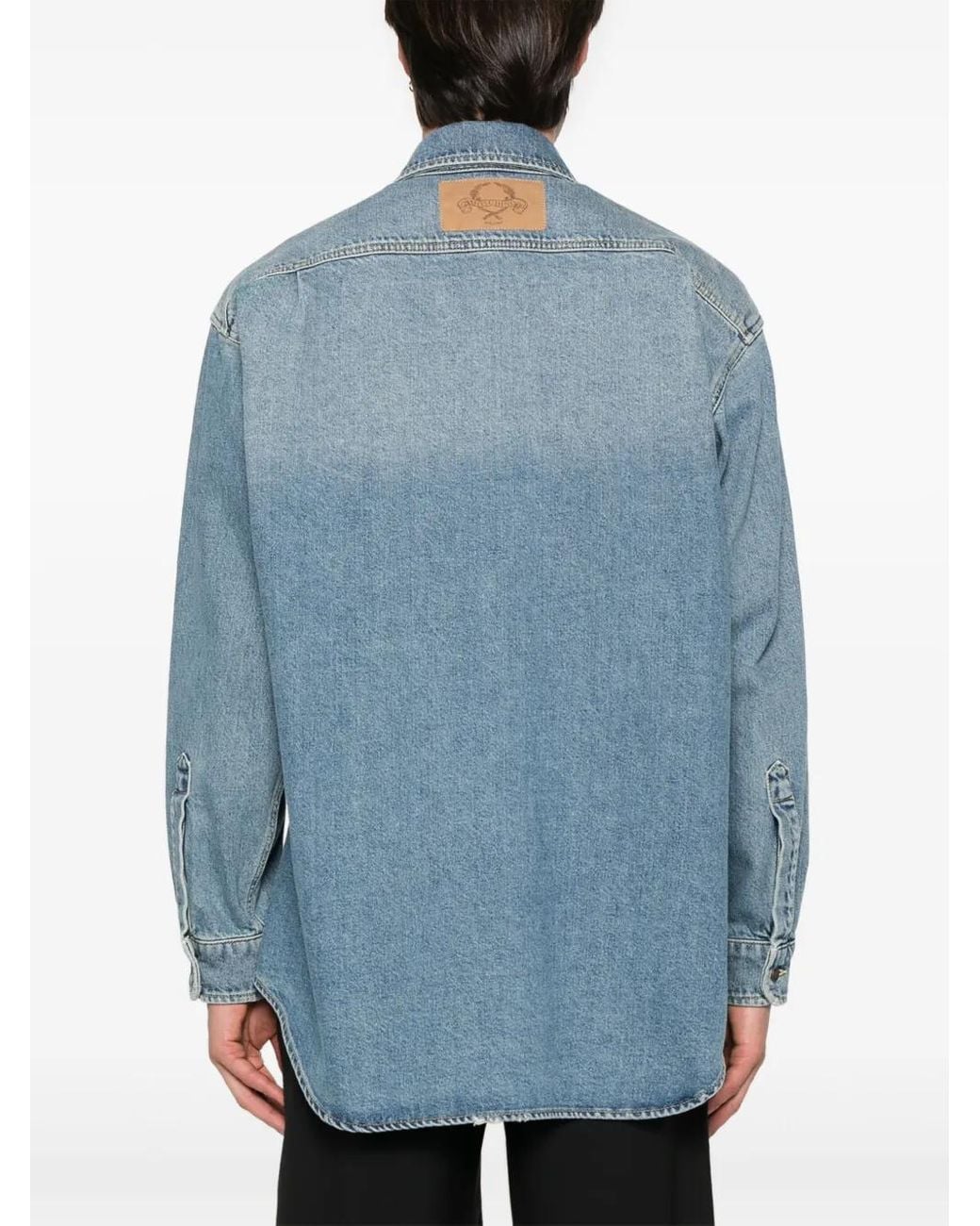 Moschino Blue Light Denim Shirt for men