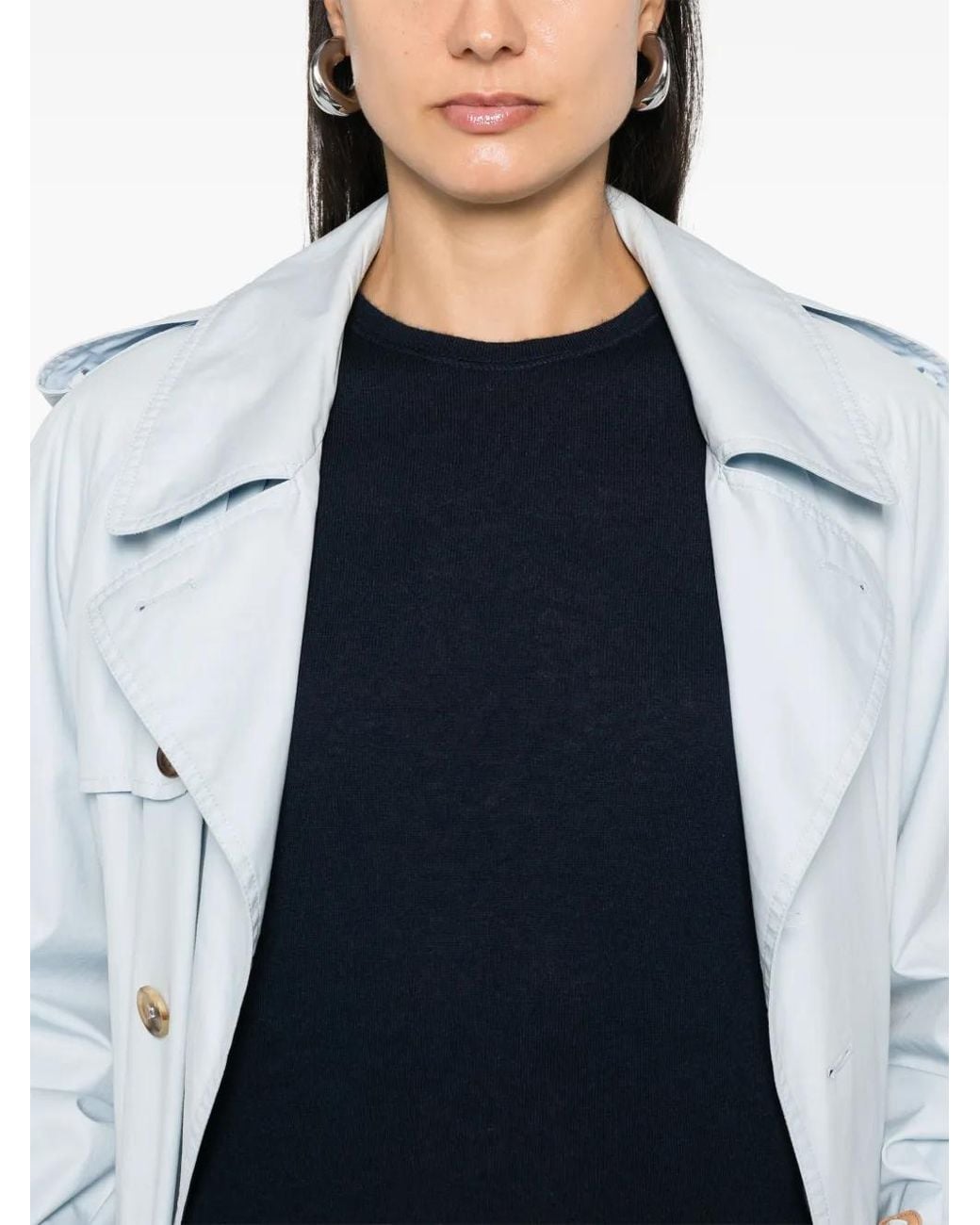 Majestic Filatures Blue Fine-Knit Cashmere Crewneck Sweater