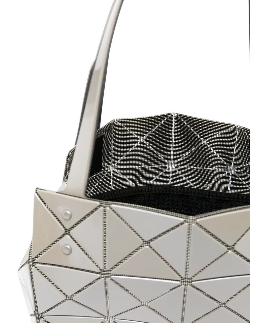 Issey Miyake White Lucent Geometric Tote Bag
