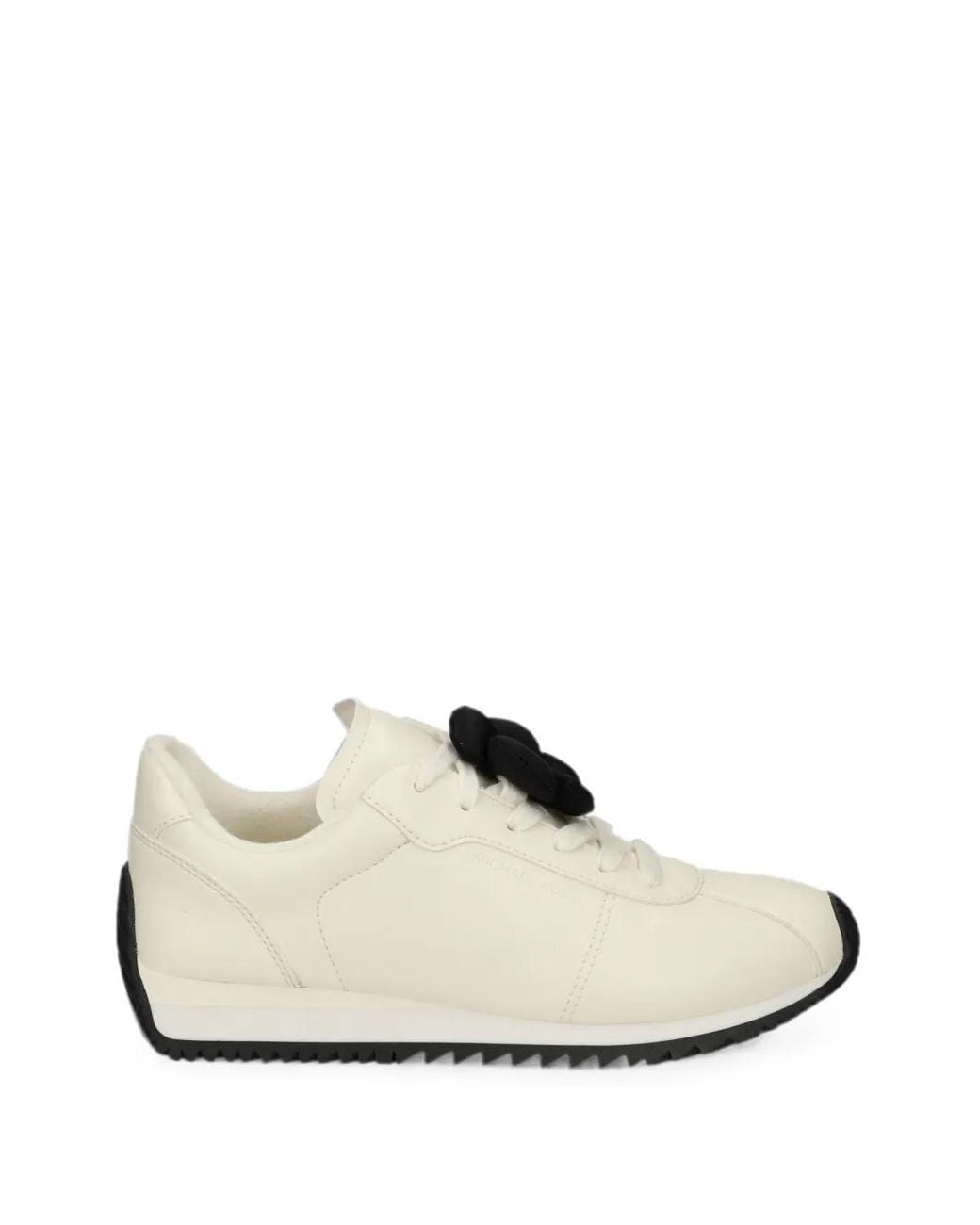 Michael Kors White Flower-Embellishment Sneakers