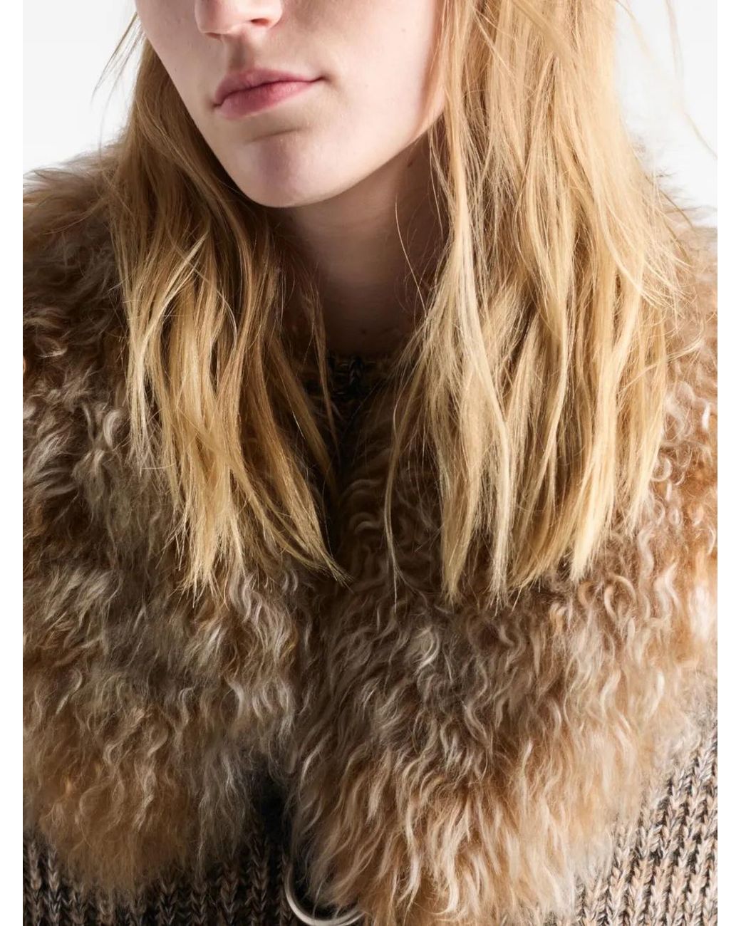 Pull Côtelé En Cachemire Prada en coloris Brown