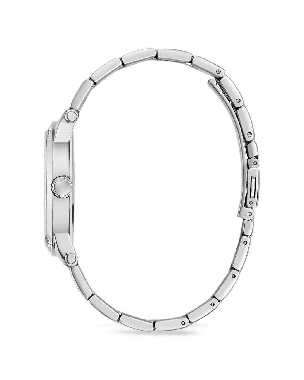 Guess White Tone Analog Watch