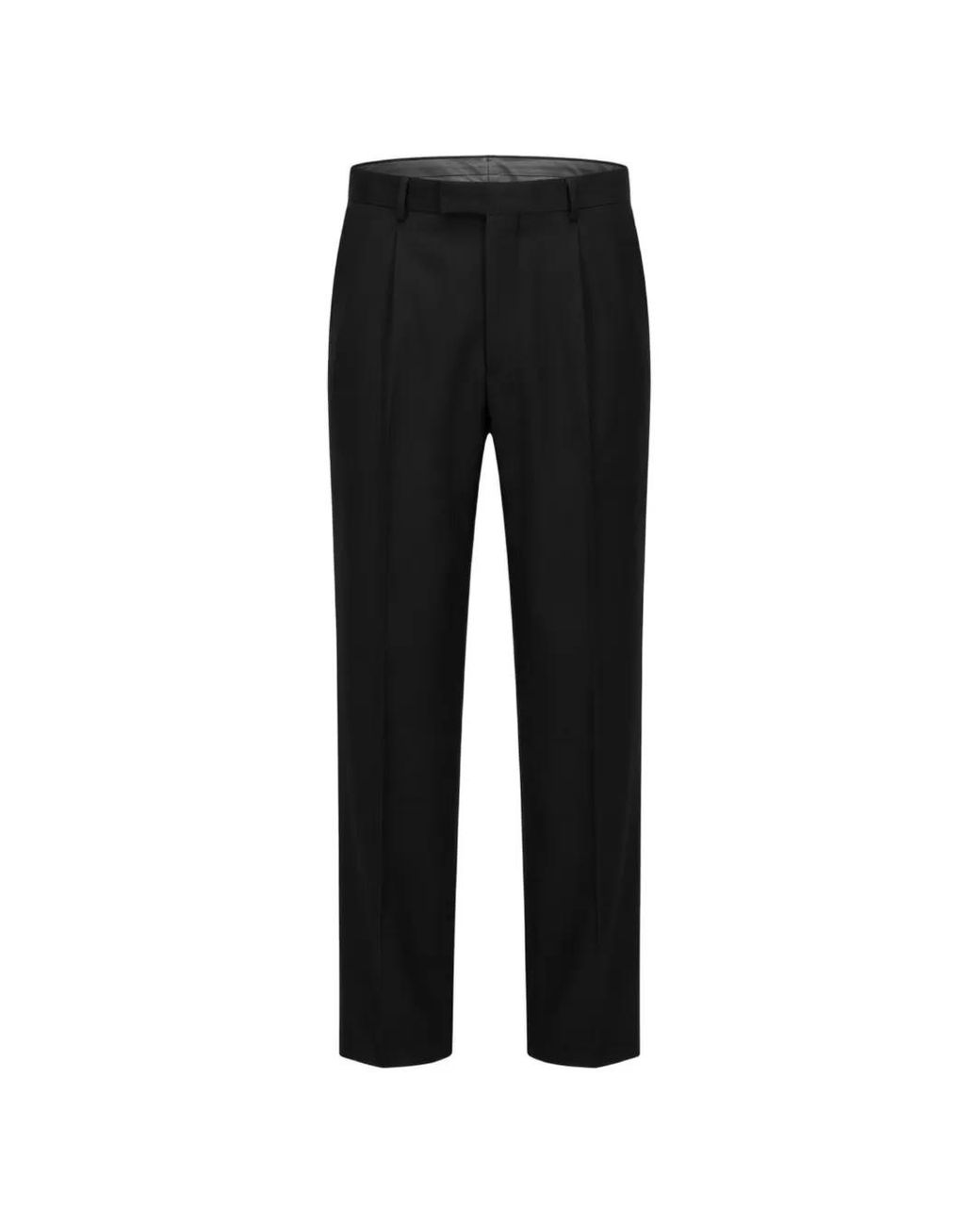 Jil Sander Black Pleated Pressed-Crease Trousers for men