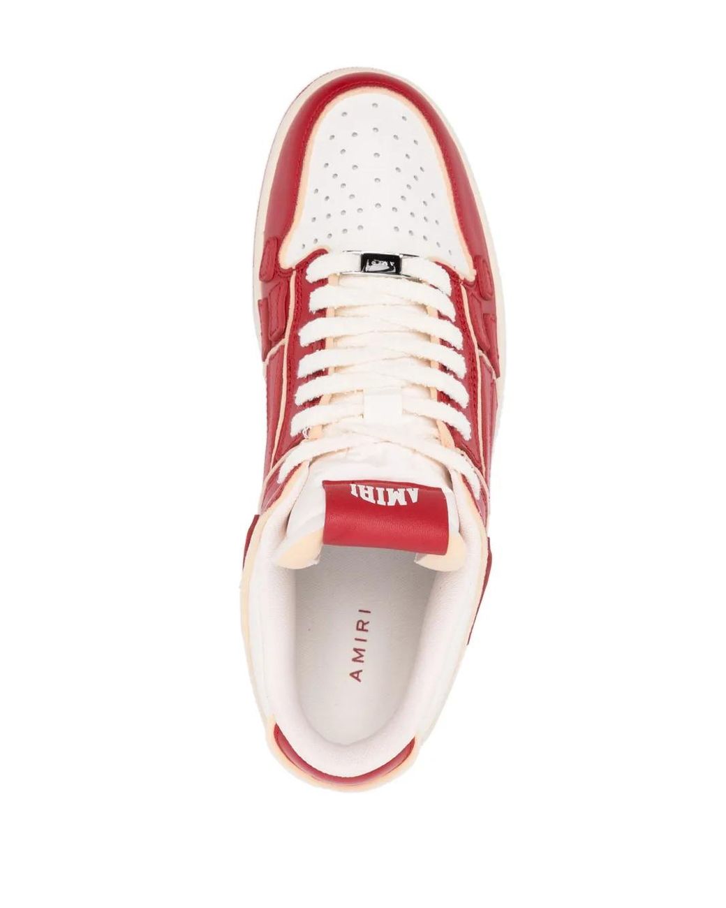 Amiri Red Collegiate Skeleton Top Low Sneaker for men