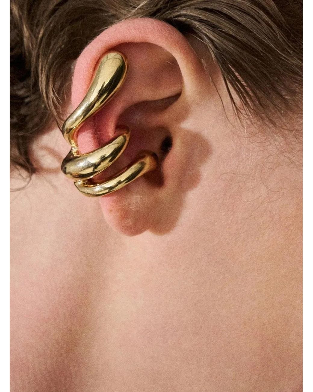 Panconesi Metallic Bijou D'Oreille Blow Up Forma À Forme Sculpturale