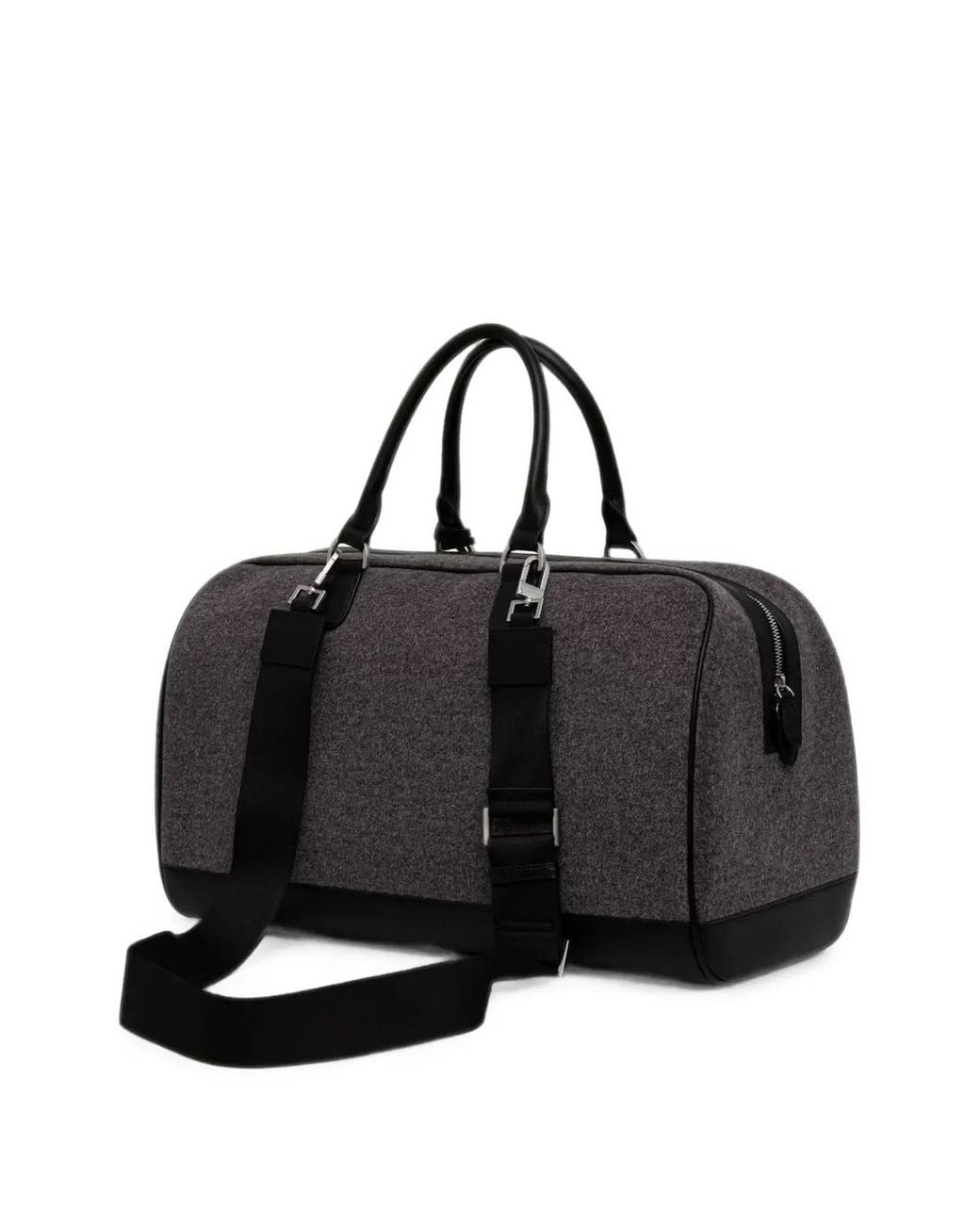 Karl Lagerfeld Black Logo-Patch Holdall for men