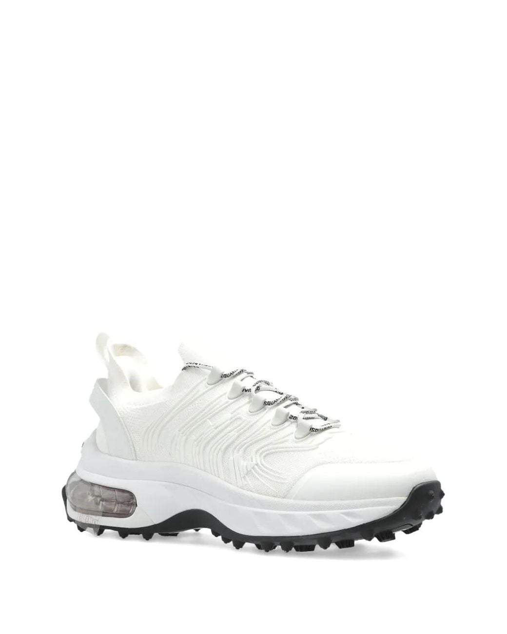 DSquared² White Bubble Lace-Up Sneakers