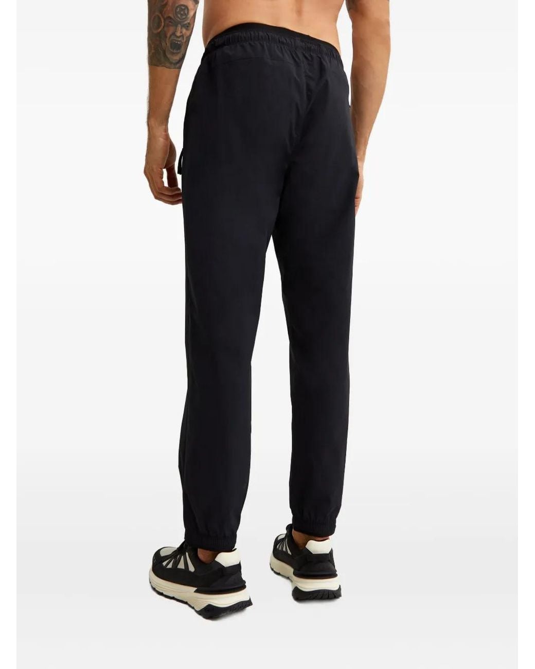 Moncler Black Logo-Patch Track Pants for men
