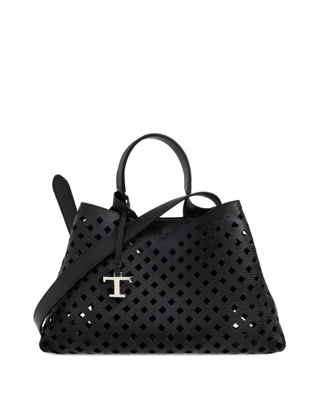 Tod's Black Micro Apa Perforated-Leather Tote Bag