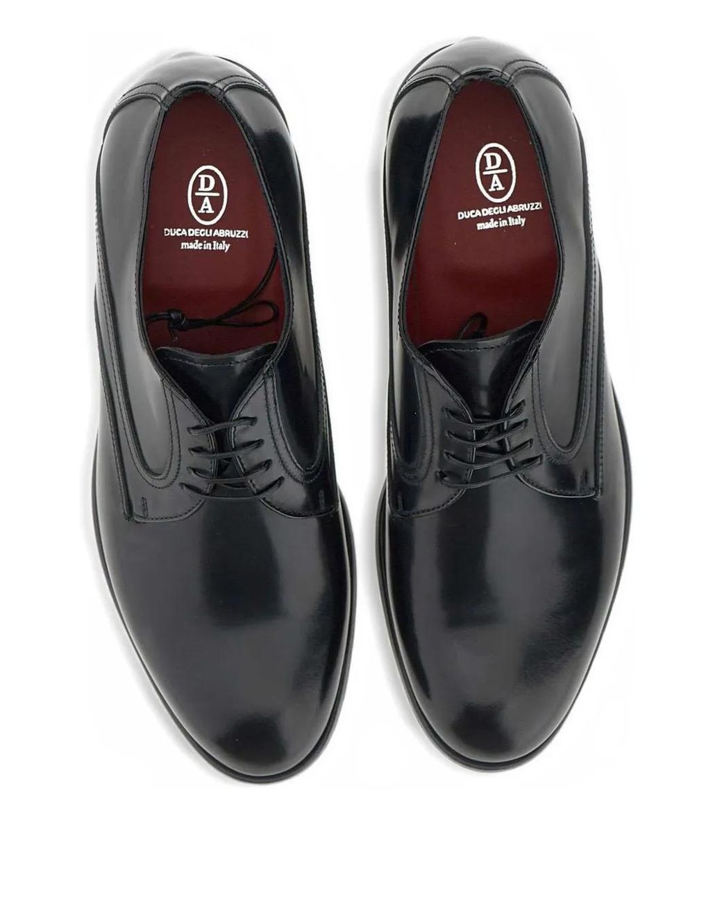 Duca Degli Abruzzi Black Cl21 Leather Derby Shoes for men