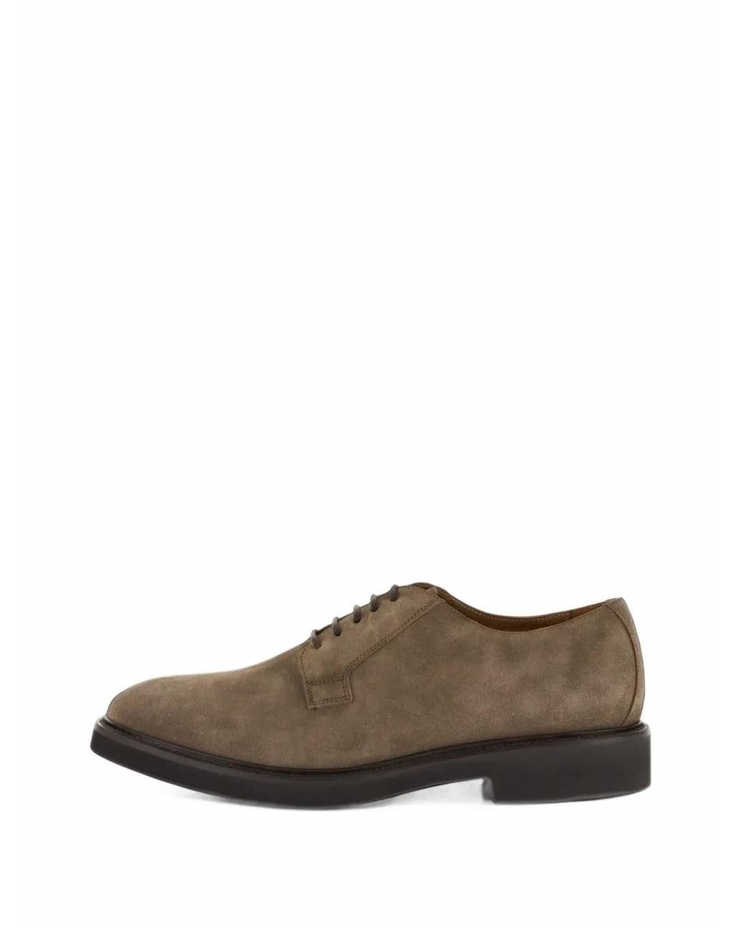 Boggi Brown Suede Derby Shoes for men