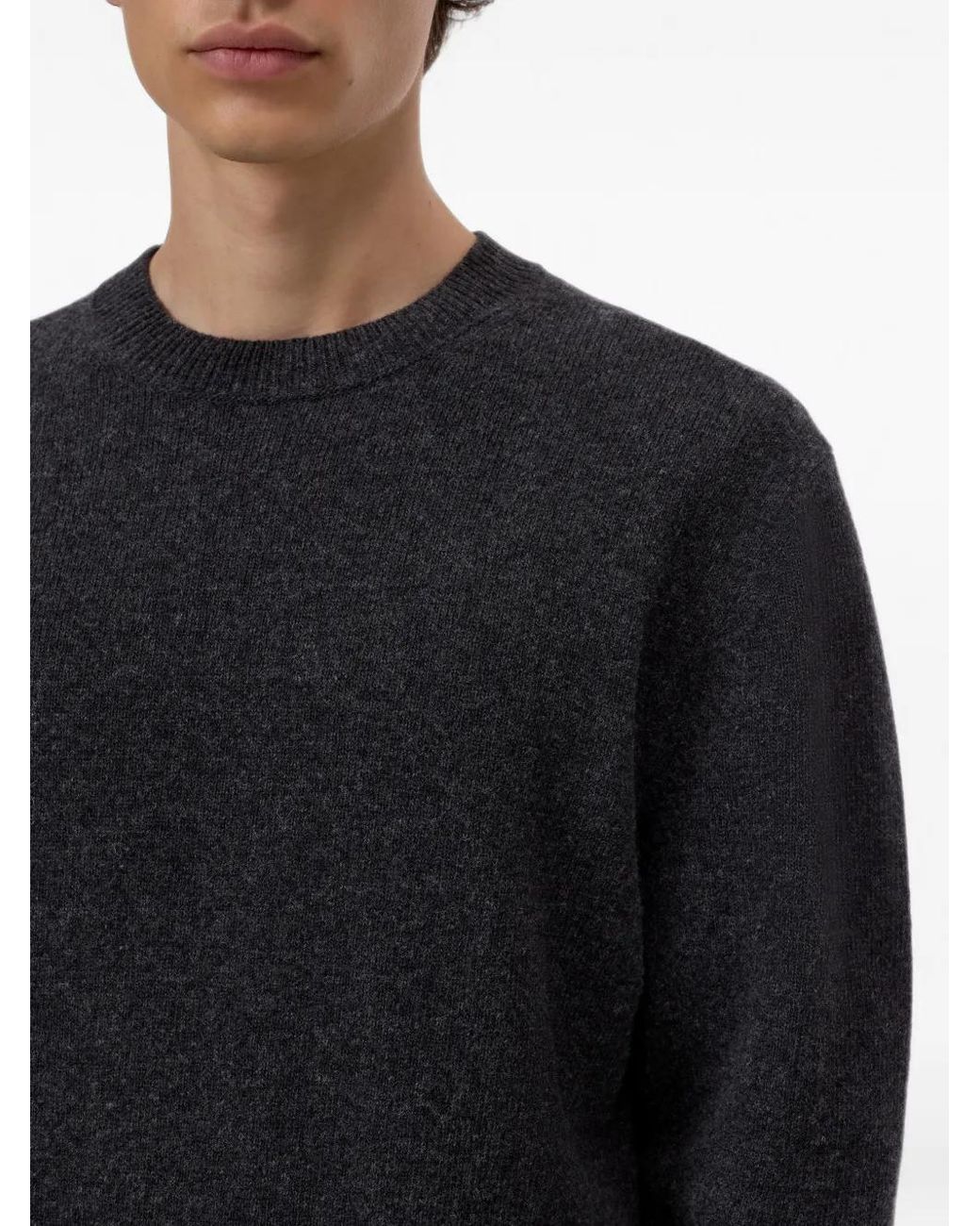 Closed Blue Crew-Neck Wool Sweater for men