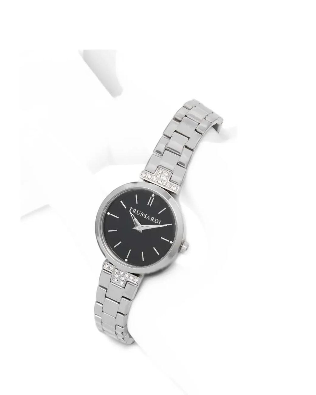Trussardi White Crystal-Embellished 30Mm Watch