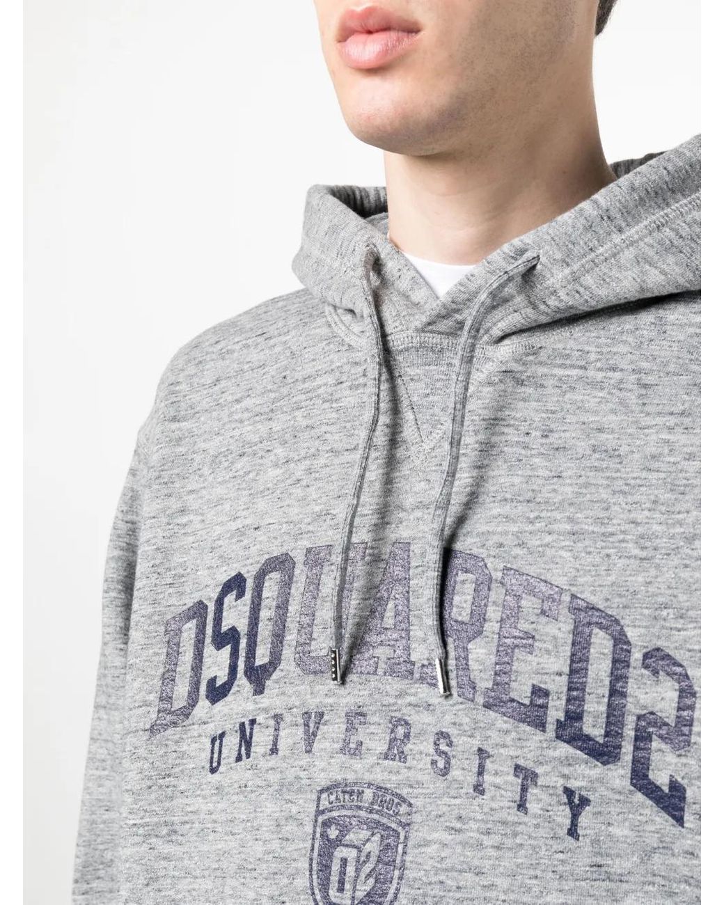 Sudadera Con Capucha Y Logo DSquared² de hombre de color Gray