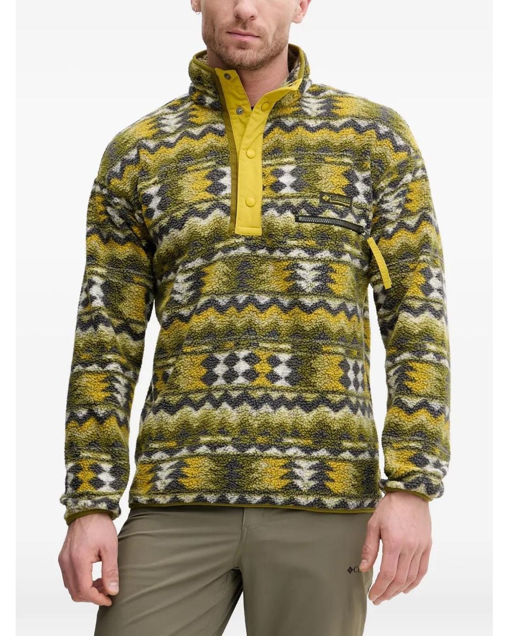 Columbia Green Helvetia Ii Patterned Sweatshirt for men
