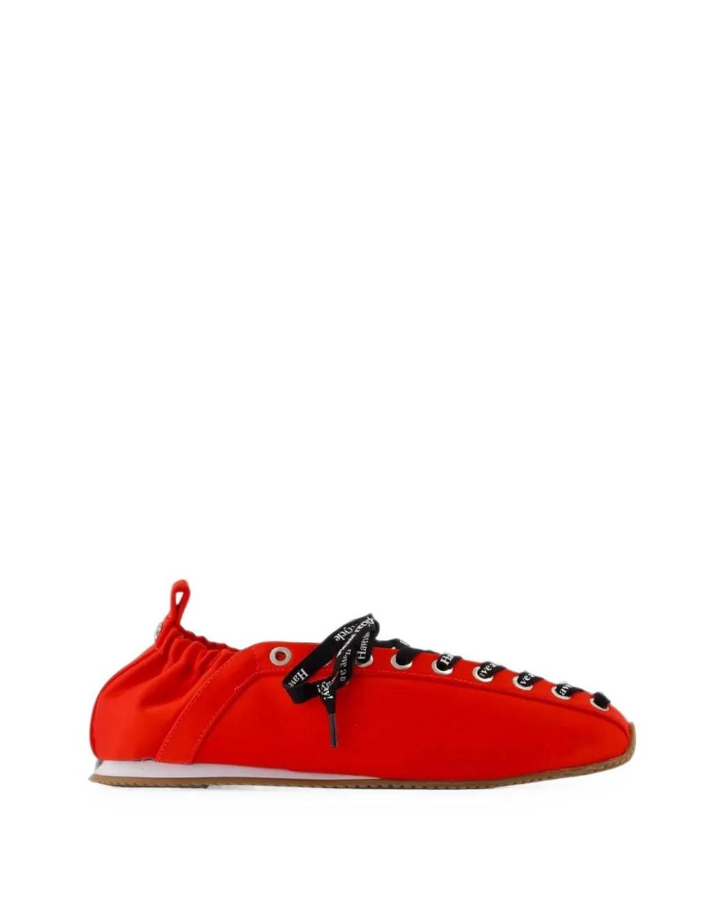 Ganni Red Baskets À Lacets Sporty