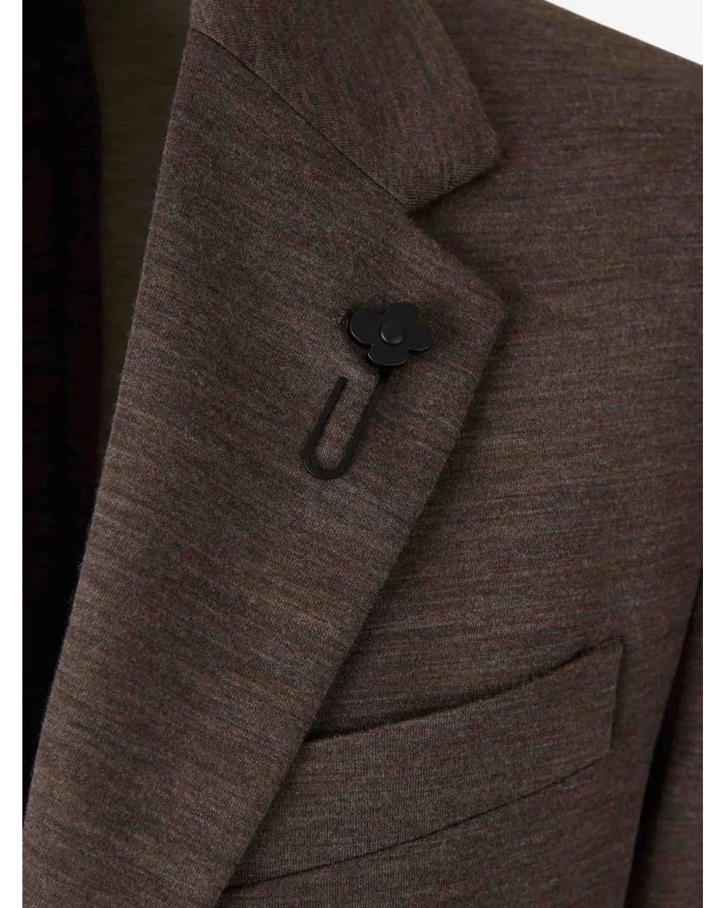 Lardini Brown Single-Breasted Wool Blazer for men