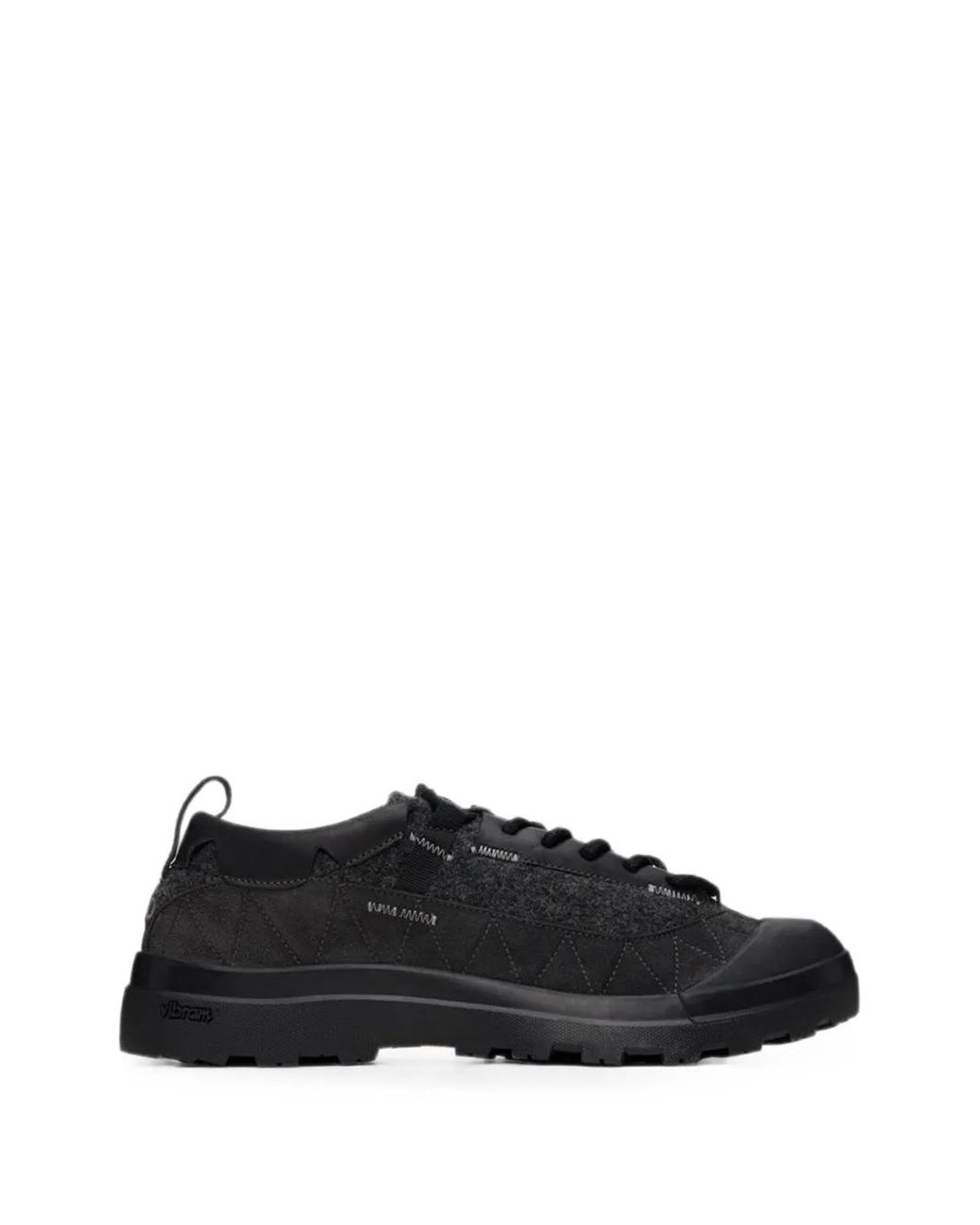 RANRA Black Kalt Lace-Up Low Sneakers for men