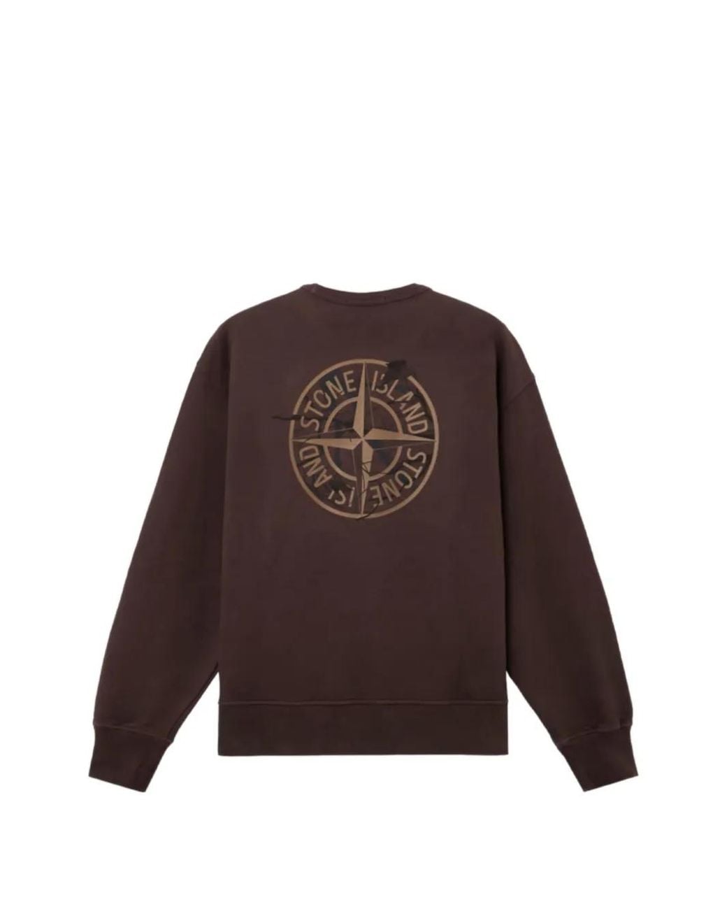 Stone Island Brown 6100037 Organic Cotton Fleece Sweatshirt for men