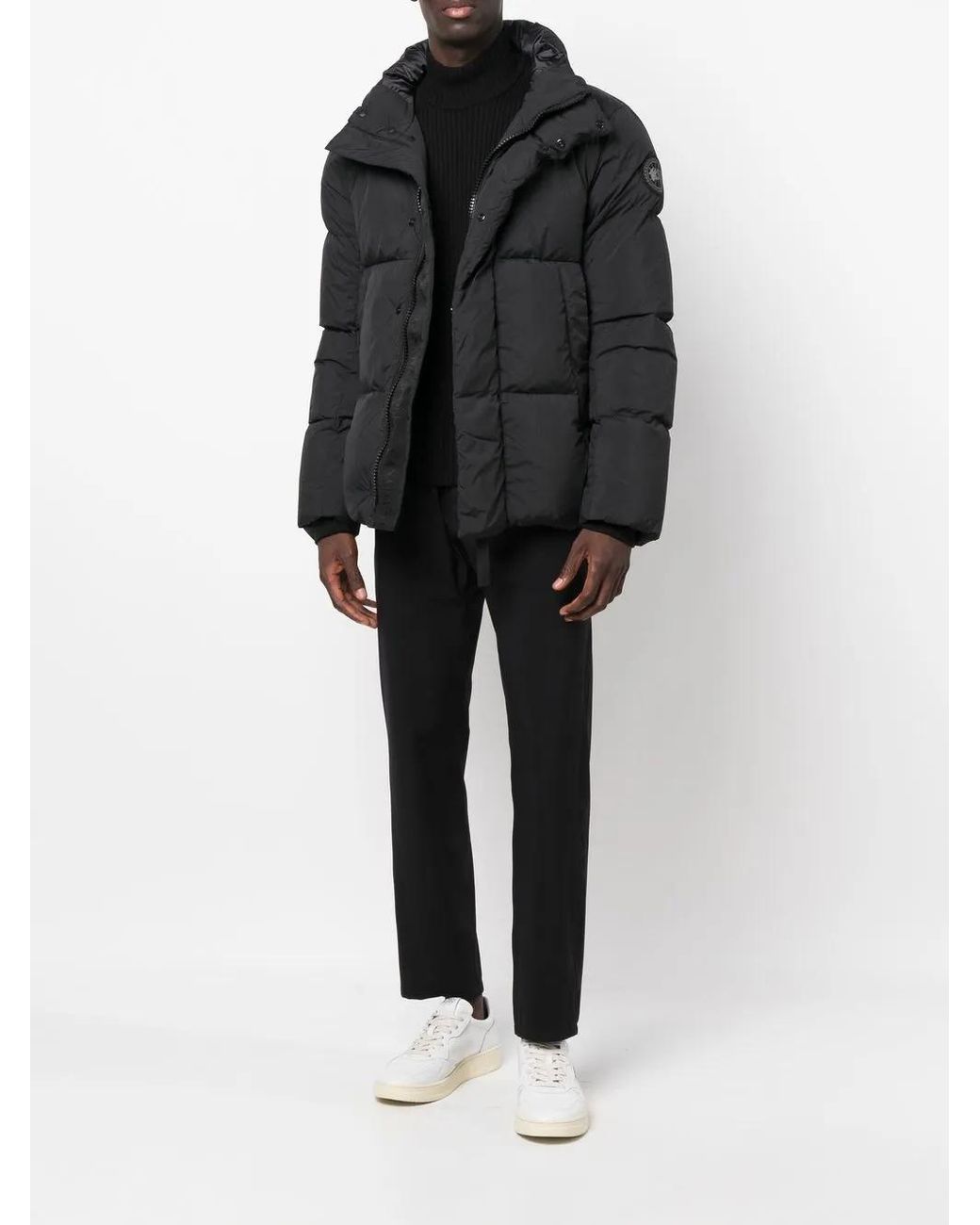 Canada Goose Black Everett Funnel-Neck Padded Jacket for men