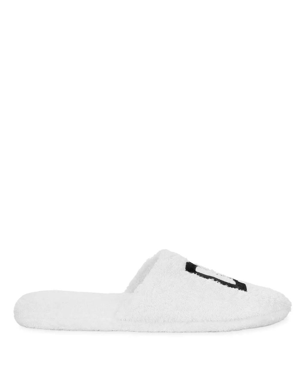 Dolce & Gabbana White Interlocking Dg Logo Slippers