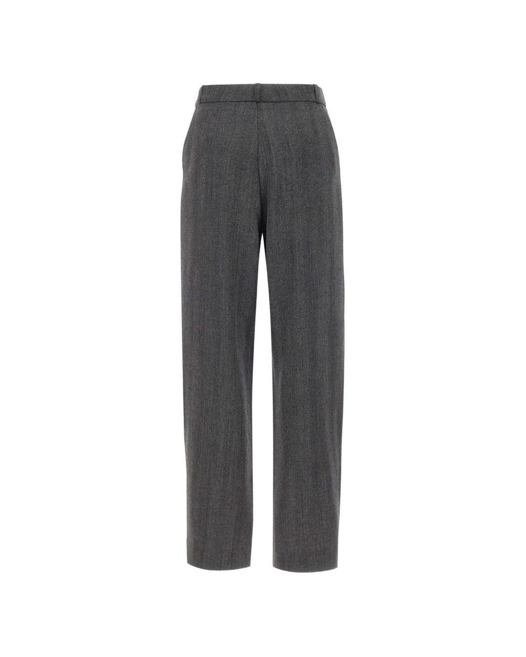 Coperni Gray Herringbone-Pattern Trousers