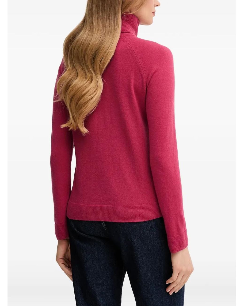Benetton Red Roll Neck Sweater