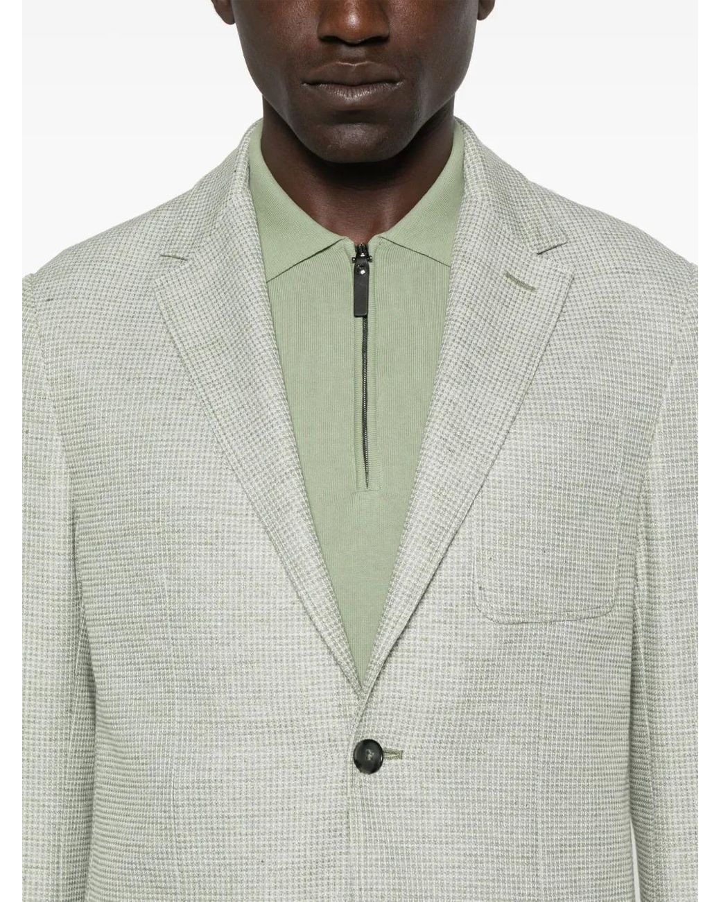 Canali Gray Textured Blazer for men