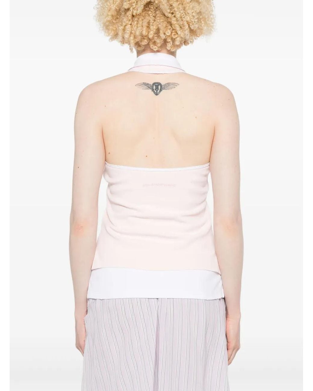 Alexander Wang Gelaagde Haltertop in het Pink