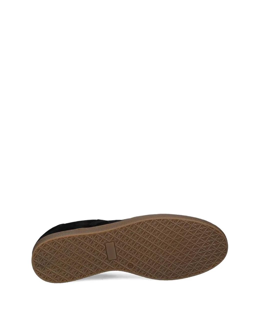 MSGM Black Logo-Detail Leather Sneakers for men