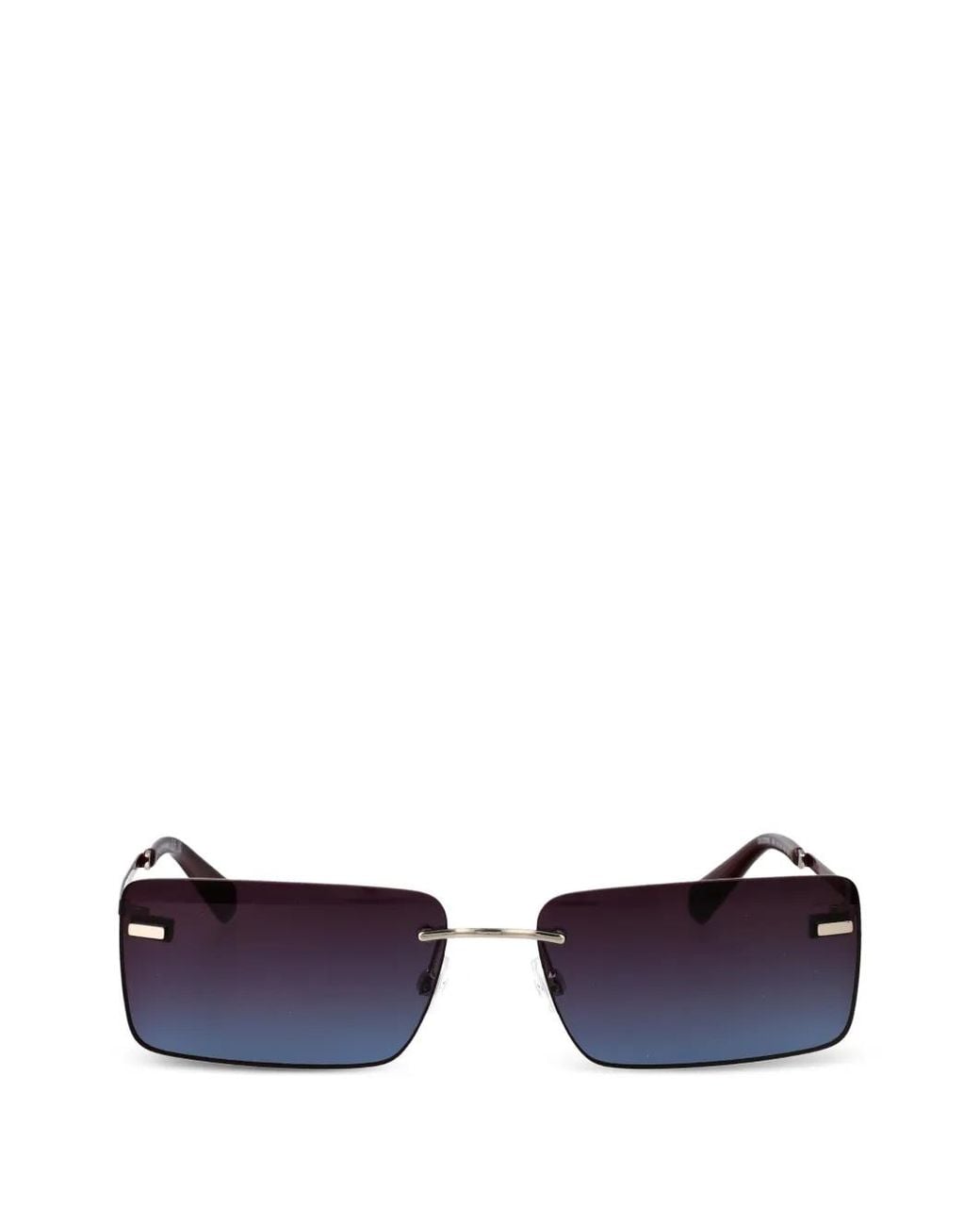 Calvin Klein Purple Rimless Rectangle-Frame Sunglasses for men