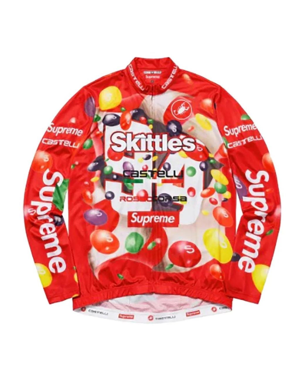 激レアL！SUPREME×Skittles Castelliサイクリングジャージ Supreme X Skittles X Castelli Long-Sleeve Cycling Jersey in Red | Lyst