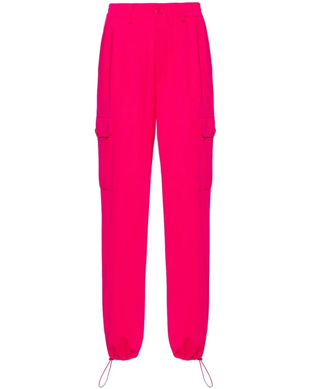 Twinset Straight Cargo Broek in het Pink