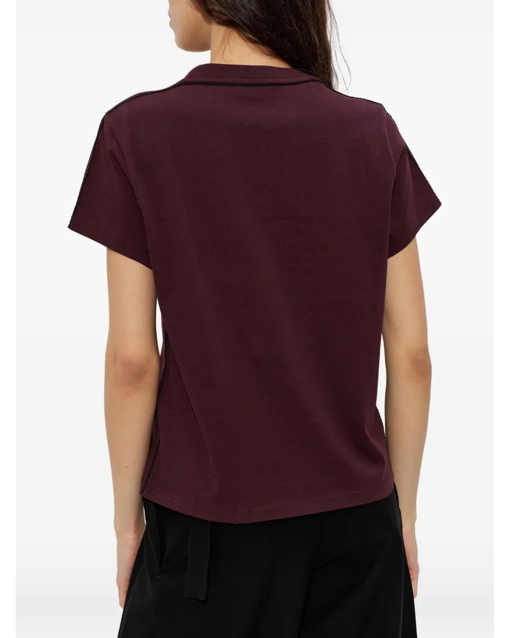 Loewe Purple Logo-Embroidered T-Shirt