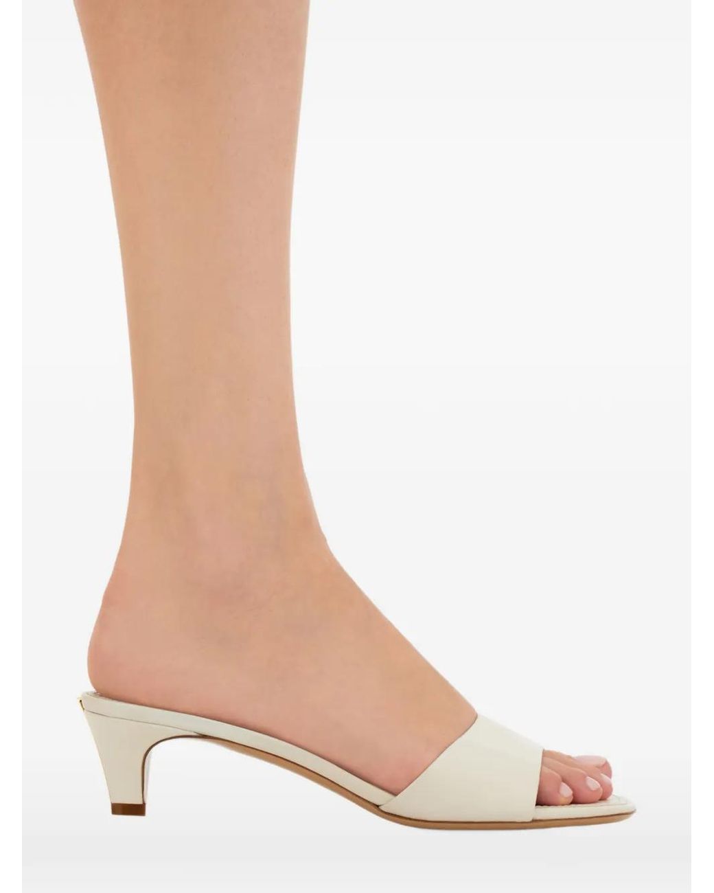 Ferragamo Natural Low Heeled Mules