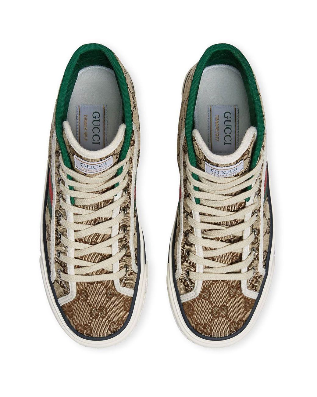 Gucci Canvas Tennis 1977 High-top Sneakers in het Naturel - Lyst