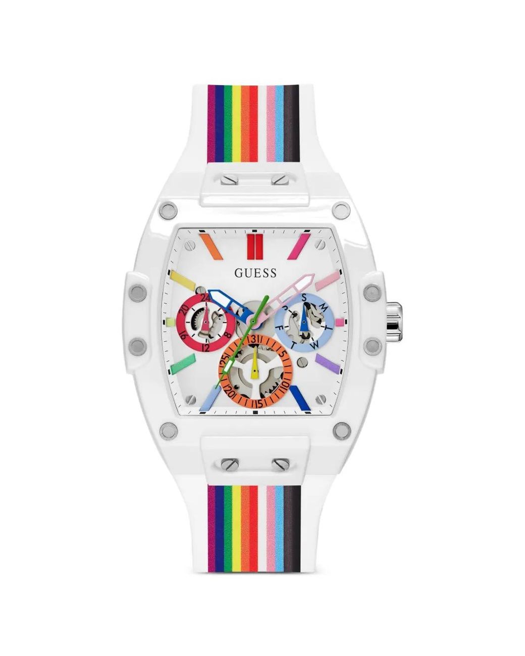 Guess White Gt Phoenix 43Mm Watch for men