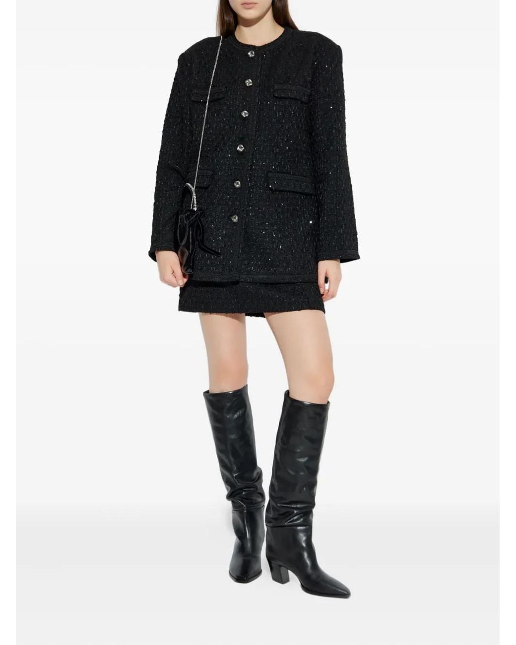Gestuz Black Gzkeiko Button Embellished Jacket