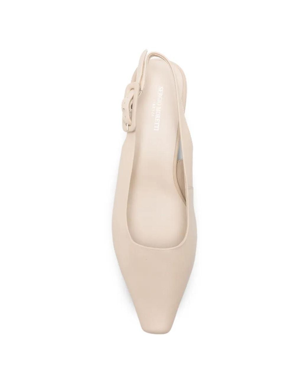 SERGIO MORETTI FIRENZE Natural Pointed-Toe Slingback Pumps