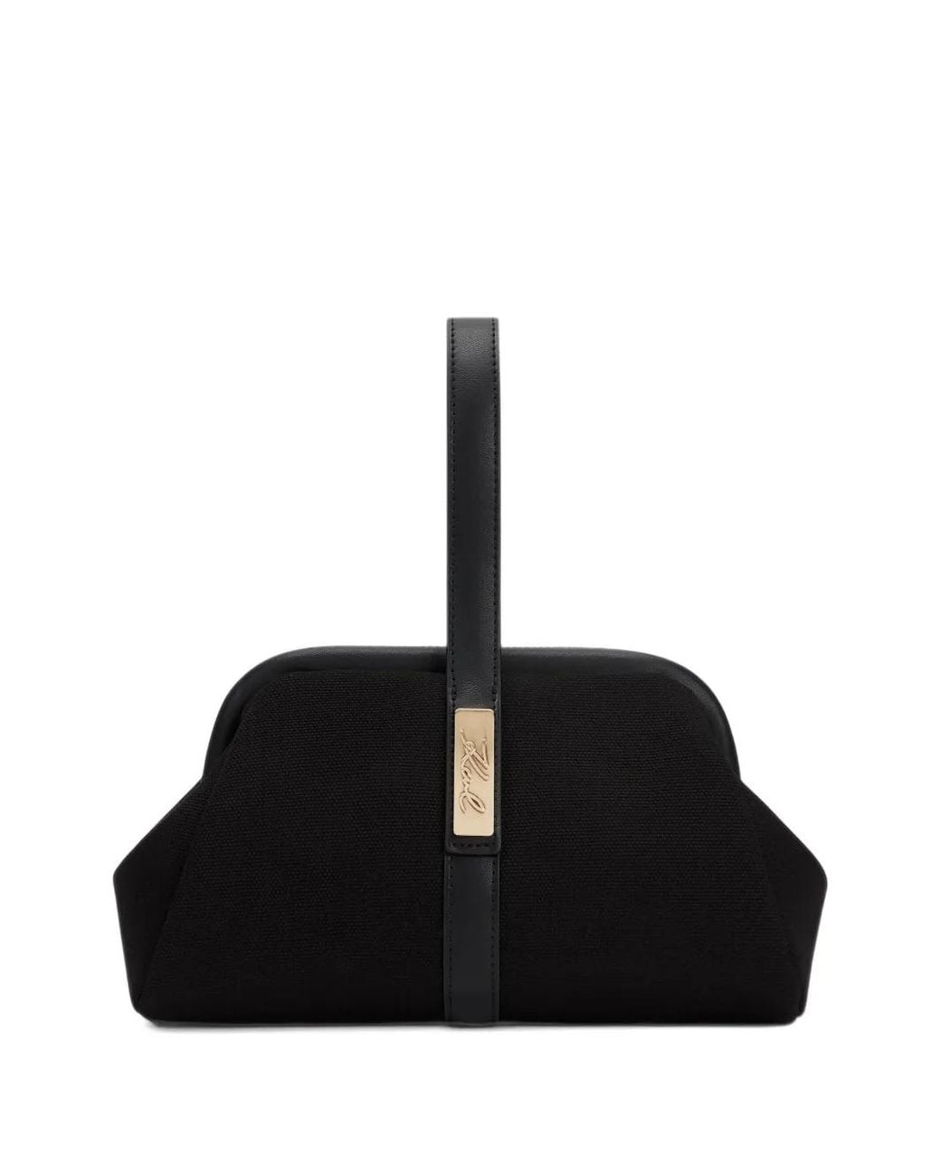Karl Lagerfeld Black Signature Strap Pouch