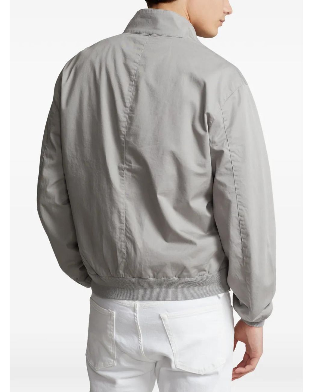Polo Ralph Lauren Gray Zip-Up Bomber Jacket for men